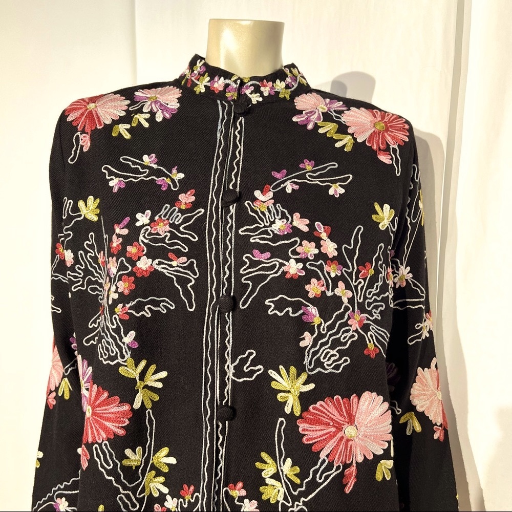 BOSTON PROPER Crewel Embroidered Blazer/Jacket - Picture 8 of 12